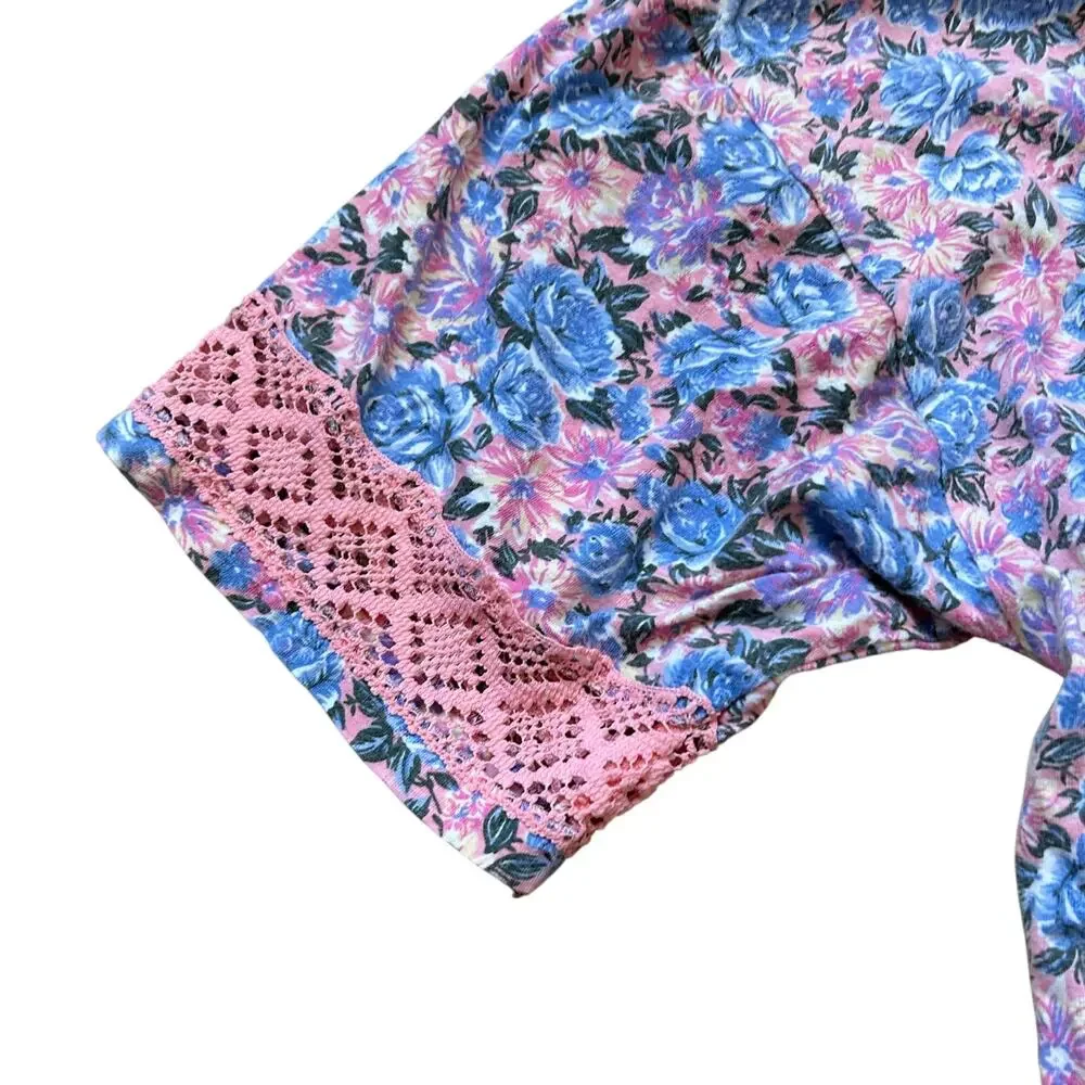 Vintage Victoria's Secret Gold Label Floral Nightgown Sleep Shirt Pajama Small P